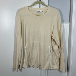 Icebreaker Cream Off-White Pullover Sweater Long Sleeve Top layering size xl